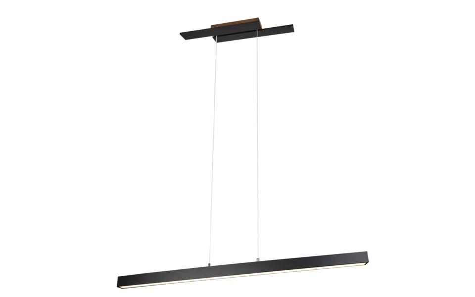Trio Lighting Trio BELFAST hanglamp | LED | mat zwart | 115,5 x 14,2 cm | IP20 | 1x 45W | 5300 lm | 3000K | niet dimbaar Trio Lighting Trio BELFAST hanglamp | LED | mat zwart | 115,5 x 14,2 cm | IP20 | 1x 45W | 5300 lm | 3000K | niet dimbaar