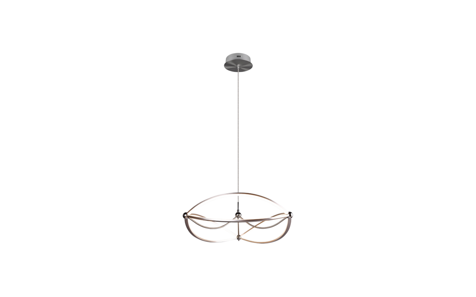 Trio Lighting Trio CHARIVARI hanglamp | LED | nikkel mat | Ø 62 cm | IP20 | 1x 42W | 5600 lm | 3000K | niet dimbaar Trio Lighting Trio CHARIVARI hanglamp | LED | nikkel mat | Ø 62 cm | IP20 | 1x 42W | 5600 lm | 3000K | niet dimbaar