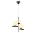 Trio Lighting Trio PURE hanglamp | E14 Fitting | mat zwart met wit | Ø 40 cm | IP20 | excl. 3x E14 | max. 28W