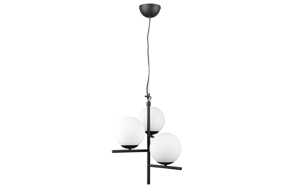 Trio Lighting Trio PURE pendant light | 3x E14 max 40W | black | Ø 40 cm | IP20 | 150 cm Trio Lighting Trio PURE pendant light | 3x E14 max 40W | black | Ø 40 cm | IP20 | 150 cm