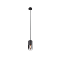 Trio ROBIN hanglamp | E27 | zwart/rookkleur | Ø 10 cm | uitv. 1 Trio ROBIN hanglamp | E27 | zwart/rookkleur | Ø 10 cm | uitv. 1