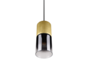 Trio Lighting Trio ROBIN hanglamp | E27 Fitting | messing mat met rookkleur | Ø 10 cm | IP20 | excl. 1x E27 | max. 28W