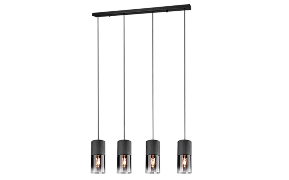 Trio Lighting Trio ROBIN pendant light | 4x E27 max 40W | black | Ø 80.5 cm | IP20 | 150 cm