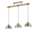 Trio Lighting Trio DELHI hanglamp | E27 Fitting | nickel antik | 107,5 x 25,5 cm | IP20 | excl. 3x E27 | max. 42W