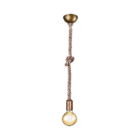 Trio ROPE hanglamp | E27 Fitting | oud brons | Ø 12 cm | uitv. 1