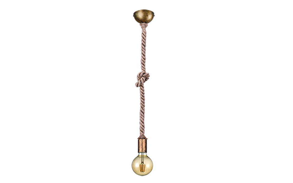 Trio Lighting Trio ROPE pendant light | 1x E27 max 40W | Ø 12 cm | IP20 | 150 cm Trio Lighting Trio ROPE pendant light | 1x E27 max 40W | Ø 12 cm | IP20 | 150 cm