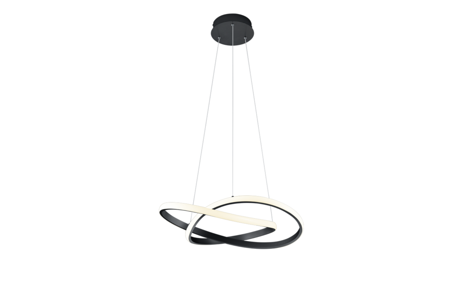 Trio Lighting Trio COURSE LED pendant light | 1x 27.5W 3150 lm 3000K | black | Ø 60 cm | IP20 | 150 cm