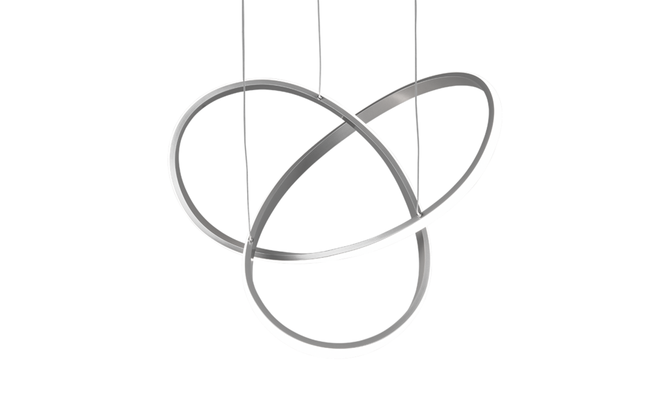 Trio Lighting Trio COURSE hanglamp | LED | nikkel mat | Ø 60 cm | IP20 | 1x 27,5W | 3150 lm | 4000K | dimbaar
