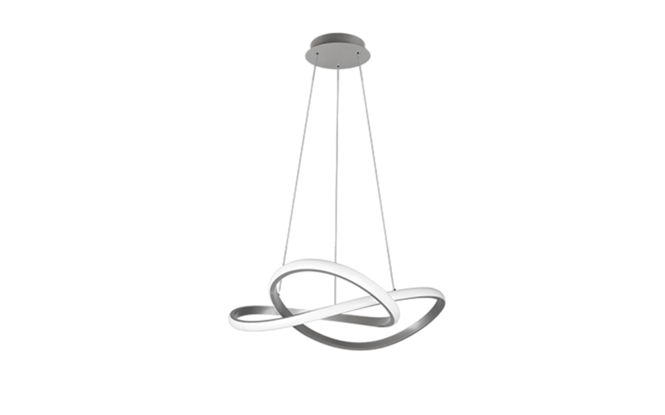 Trio Lighting Trio COURSE hanglamp | LED | nikkel mat | Ø 60 cm | IP20 | 1x 27,5W | 3150 lm | 4000K | dimbaar