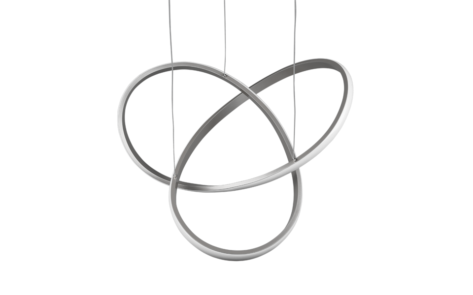 Trio Lighting Trio COURSE hanglamp | LED | nikkel mat | Ø 60 cm | IP20 | 1x 27,5W | 3150 lm | 4000K | dimbaar