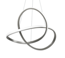 Trio Lighting Trio COURSE hanglamp | LED | nikkel mat | Ø 60 cm | IP20 | 1x 27,5W | 3150 lm | 4000K | dimbaar