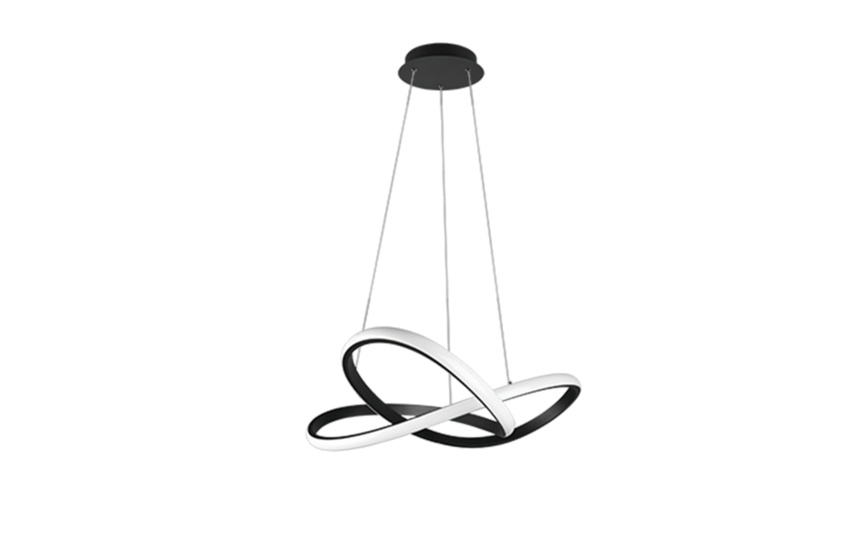 Trio Lighting Trio COURSE LED pendant light | 1x 27.5W 3150 lm 4000K | black | Ø 60 cm | IP20 | 150 cm