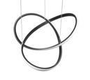 Trio Lighting Trio COURSE LED pendant light | 1x 27.5W 3150 lm 4000K | black | Ø 60 cm | IP20 | 150 cm