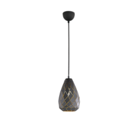 Trio ONYX hanglamp | antraciet | IP20 | E27 Fitting | Ø 15 cm
