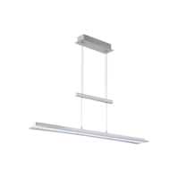 Trio SMASH hanglamp | LED | nikkel mat/wit | 100 x 12 cm | IP20