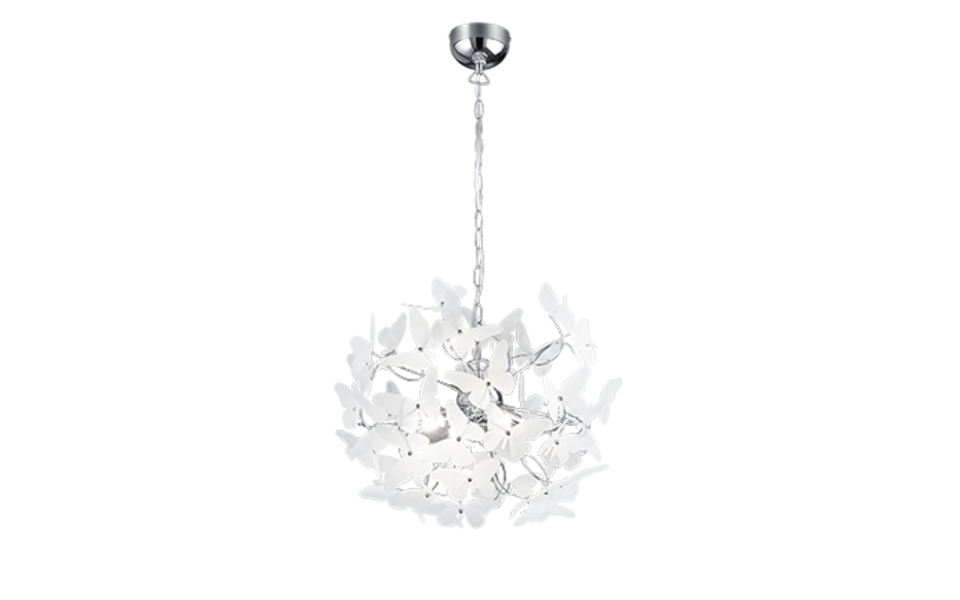 Trio Lighting Trio BUTTERFLY hanglamp | G9 Fitting | chroom met multicolor met chroom met groen met paars met wit | Ø 50 cm | IP20 | excl. 4x G9 | max. 28W Trio Lighting Trio BUTTERFLY hanglamp | G9 Fitting | chroom met multicolor met chroom met groen met paars met wit | Ø 50 cm | IP20 | excl. 4x G9 | max. 28W