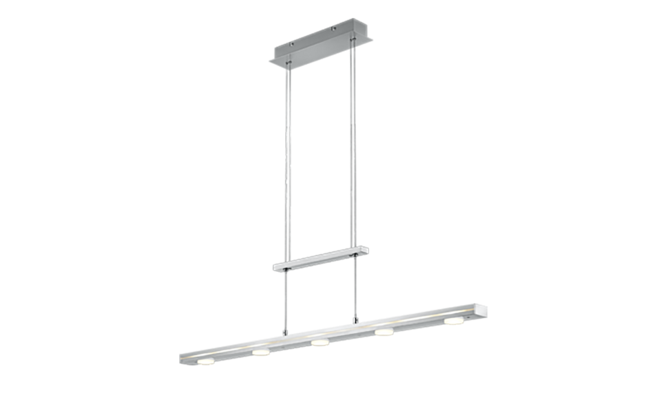 Trio Lighting Trio LACAL hanglamp | LED | nikkel mat | 100 x 8 cm | IP20 | 7x 4W | 380 lm | 3000+5000K | niet dimbaar
