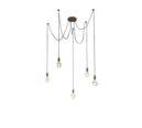 Trio Lighting Trio CORD pendant light | 5x E27 max 40W | Ø 18 cm | IP20 | 150 cm