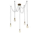 Trio Lighting Trio CORD hanglamp | E27 Fitting | kupferfarbig antik | Ø 18 cm | IP20 | excl. 5x E27 | max. 60W