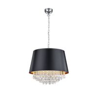 Trio LORELEY hanglamp | chroom/transparant | IP20 | E14 Fitting
