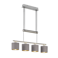 Trio GARDA hanglamp | nikkel mat met taupe | IP20 | E14 Fitting Trio GARDA hanglamp | nikkel mat met taupe | IP20 | E14 Fitting