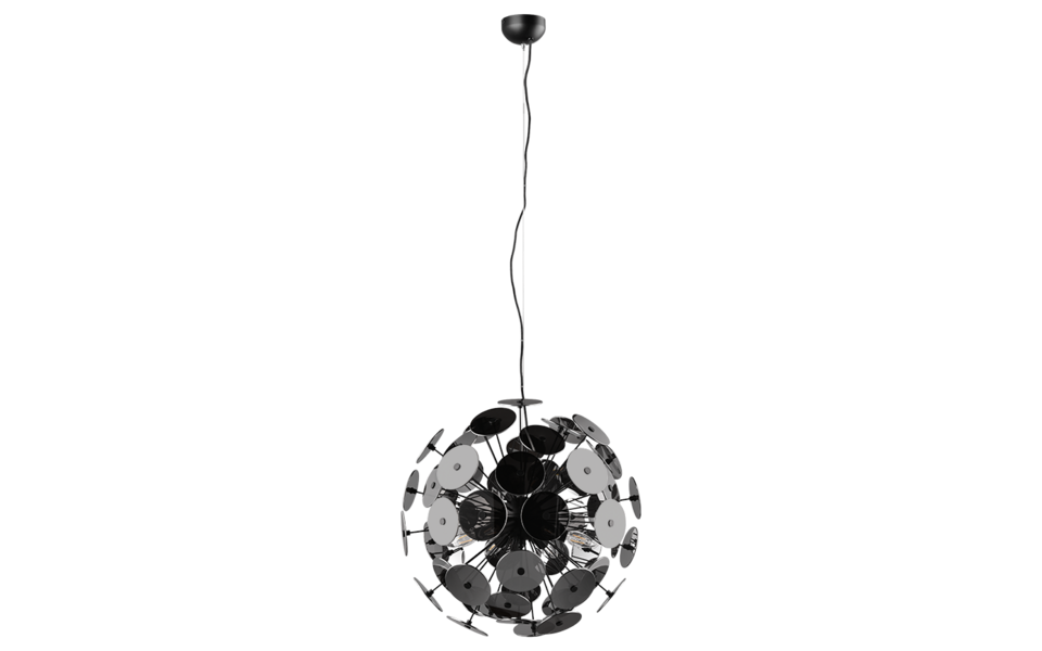 Trio Lighting Trio DISCALGO hanglamp | E14 Fitting | mat zwart met verchroomd | Ø 54 cm | IP20 | excl. 6x E14 | max. 40W Trio Lighting Trio DISCALGO hanglamp | E14 Fitting | mat zwart met verchroomd | Ø 54 cm | IP20 | excl. 6x E14 | max. 40W