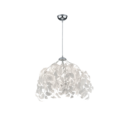 Trio Lighting Trio LEAVY hanglamp | E27 Fitting | chroom met wit | Ø 38 cm | IP20 | excl. 1x E27 | max. 28W