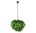Trio Lighting Trio LEAVY hanglamp | E14 Fitting | mat zwart met groen | Ø 70 cm | IP20 | excl. 4x E14 | max. 28W