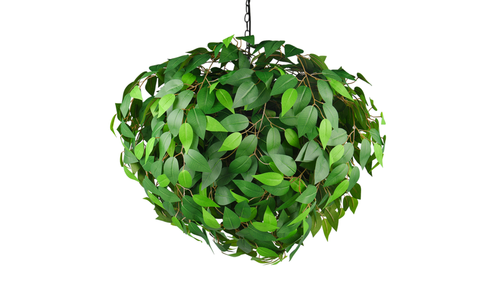 Trio Lighting Trio LEAVY hanglamp | E14 Fitting | mat zwart met groen | Ø 70 cm | IP20 | excl. 4x E14 | max. 28W
