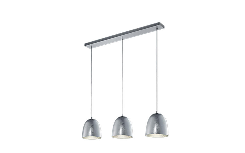 Trio Lighting Trio ONTARIO hanglamp | E14 Fitting | nikkel mat met zilver | 80 x 18 cm | IP20 | excl. 3x E14 | max. 40W Trio Lighting Trio ONTARIO hanglamp | E14 Fitting | nikkel mat met zilver | 80 x 18 cm | IP20 | excl. 3x E14 | max. 40W