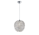 Trio Lighting Trio PETTY hanglamp | E27 Fitting | chroom met transparant | Ø 35 cm | IP20 | excl. 1x E27 | max. 60W