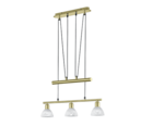Trio Lighting Trio LEVISTO hanglamp | LED | E14 Fitting | messing mat met albast | 60,5 x 11 cm | IP20 | 3x 4,9W | 470 lm | 3000K | niet dimbaar