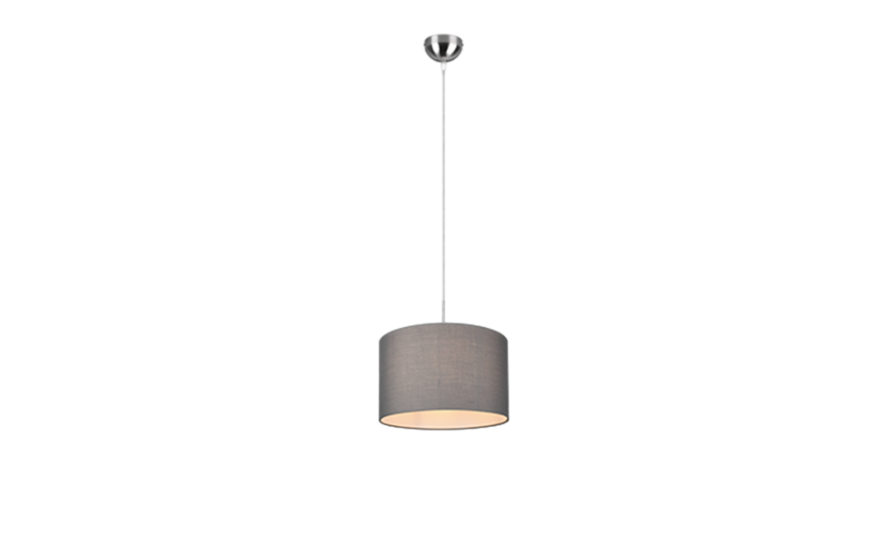 Trio Lighting Trio HOTEL hanglamp | E27 Fitting | nikkel mat met grijs | Ø 40 cm | IP20 | excl. 1x E27 | max. 60W