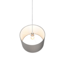 Trio Lighting Trio HOTEL hanglamp | E27 Fitting | nikkel mat met grijs | Ø 40 cm | IP20 | excl. 1x E27 | max. 60W