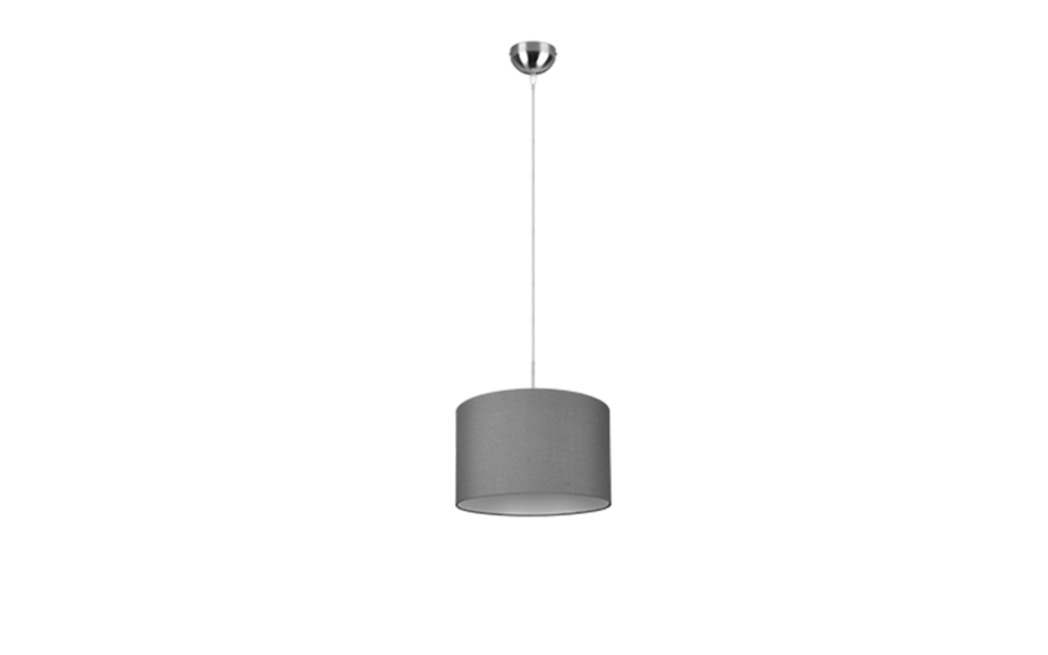 Trio Lighting Trio HOTEL hanglamp | E27 Fitting | nikkel mat met grijs | Ø 40 cm | IP20 | excl. 1x E27 | max. 60W