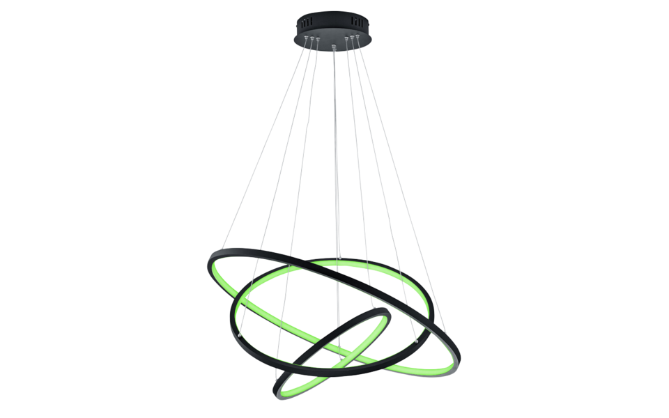 Trio Lighting Trio AARON hanglamp | LED | antraciet | Ø 80 cm | IP20 | 1x 78W | 9200 lm | 3000-6000K | dimbaar