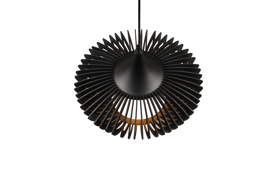 Trio Lighting Trio COLINO hanglamp | E27 Fitting | mat zwart met zwart | Ø 40 cm | IP20 | excl. 1x E27 | max. 40W