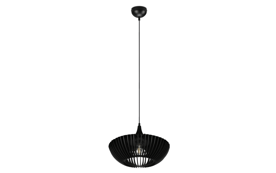 Trio Lighting Trio COLINO pendant light | 1x E27 max 40W | black | Ø 40 cm | IP20 | 150 cm Trio Lighting Trio COLINO pendant light | 1x E27 max 40W | black | Ø 40 cm | IP20 | 150 cm