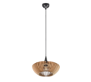Trio Lighting Trio COLINO hanglamp | E27 Fitting | antraciet met natuurlijke afwerking | Ø 40 cm | IP20 | excl. 1x E27 | max. 40W