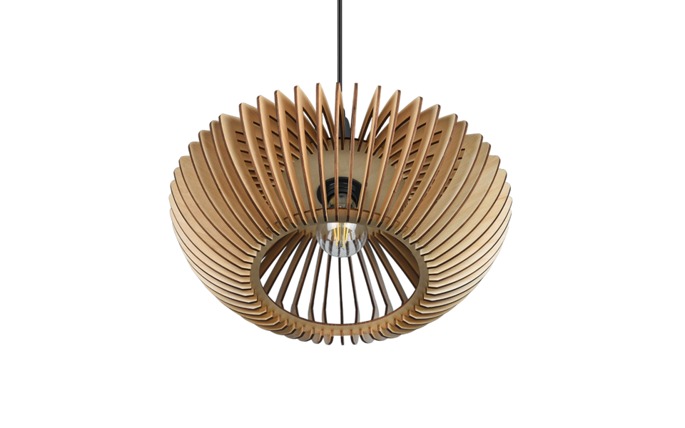 Trio Lighting Trio COLINO hanglamp | E27 Fitting | antraciet met natuurlijke afwerking | Ø 40 cm | IP20 | excl. 1x E27 | max. 40W
