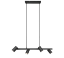Trio Lighting Trio MARLEY pendant light | 4x GU10 | black | IP20 | 150 cm