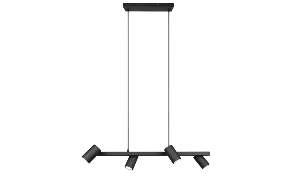 Trio Lighting Trio MARLEY pendant light | 4x GU10 | black | IP20 | 150 cm Trio Lighting Trio MARLEY pendant light | 4x GU10 | black | IP20 | 150 cm