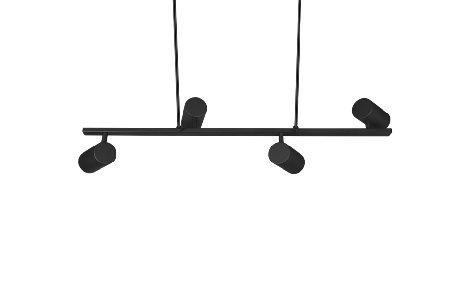 Trio Lighting Trio MARLEY pendant light | 4x GU10 | black | IP20 | 150 cm Trio Lighting Trio MARLEY pendant light | 4x GU10 | black | IP20 | 150 cm