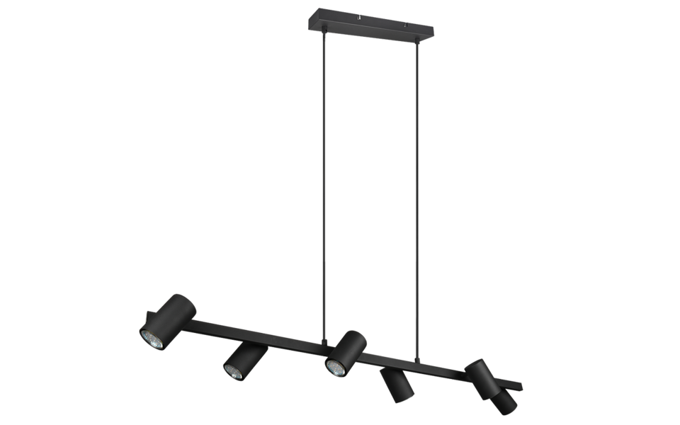 Trio Lighting Trio MARLEY pendant light | 6x GU10 | black | IP20 | 150 cm
