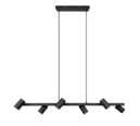 Trio Lighting Trio MARLEY pendant light | 6x GU10 | black | IP20 | 150 cm