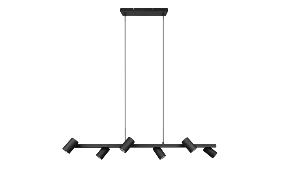 Trio Lighting Trio MARLEY pendant light | 6x GU10 | black | IP20 | 150 cm