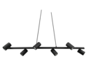 Trio Lighting Trio MARLEY hanglamp | GU10 Fitting | mat zwart | 115 x 18 cm | IP20 | excl. 6x GU10 | max. 35W