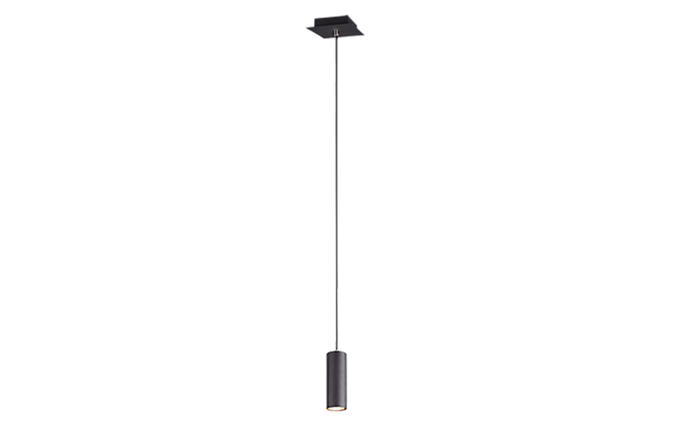 Trio Lighting Trio MARLEY pendant light | 1x GU10 | black | Ø 12 cm | IP20 | 150 cm