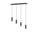 Trio Lighting Trio MARLEY hanglamp | GU10 Fitting | mat zwart | 75 x 9 cm | IP20 | excl. 4x GU10 | max. 35W