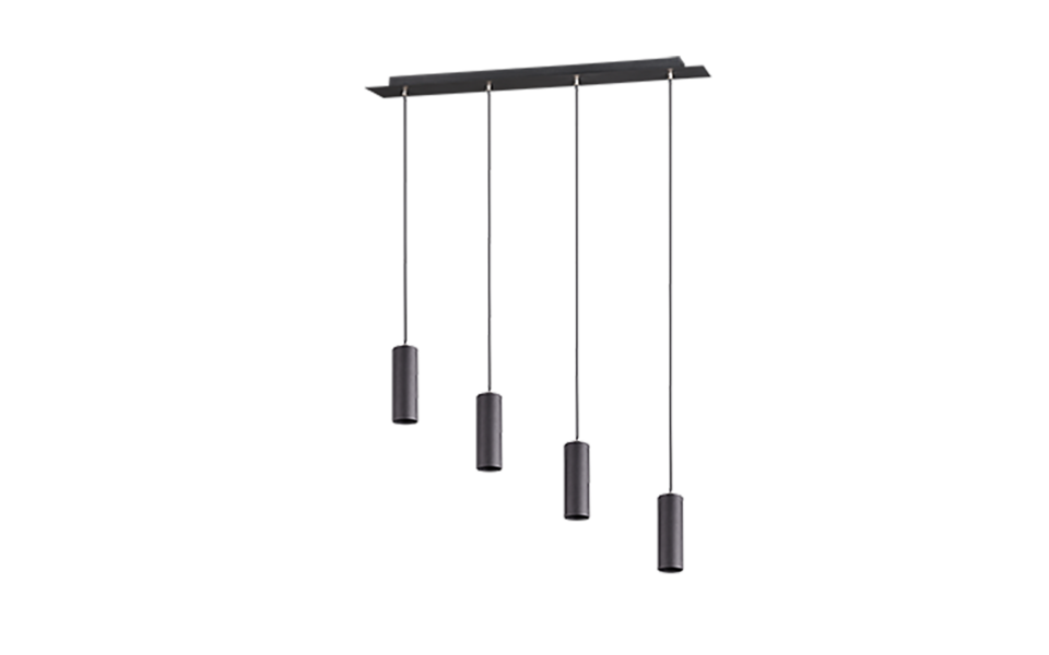 Trio Lighting Trio MARLEY hanglamp | GU10 Fitting | mat zwart | 75 x 9 cm | IP20 | excl. 4x GU10 | max. 35W Trio Lighting Trio MARLEY hanglamp | GU10 Fitting | mat zwart | 75 x 9 cm | IP20 | excl. 4x GU10 | max. 35W
